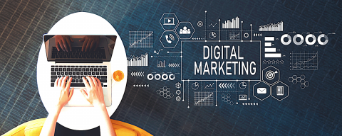 Digital marketing laptop